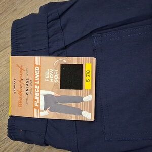 Weatherproof Vintge fleece lined jogger pant for Boys Blue Size 7/8 NEW